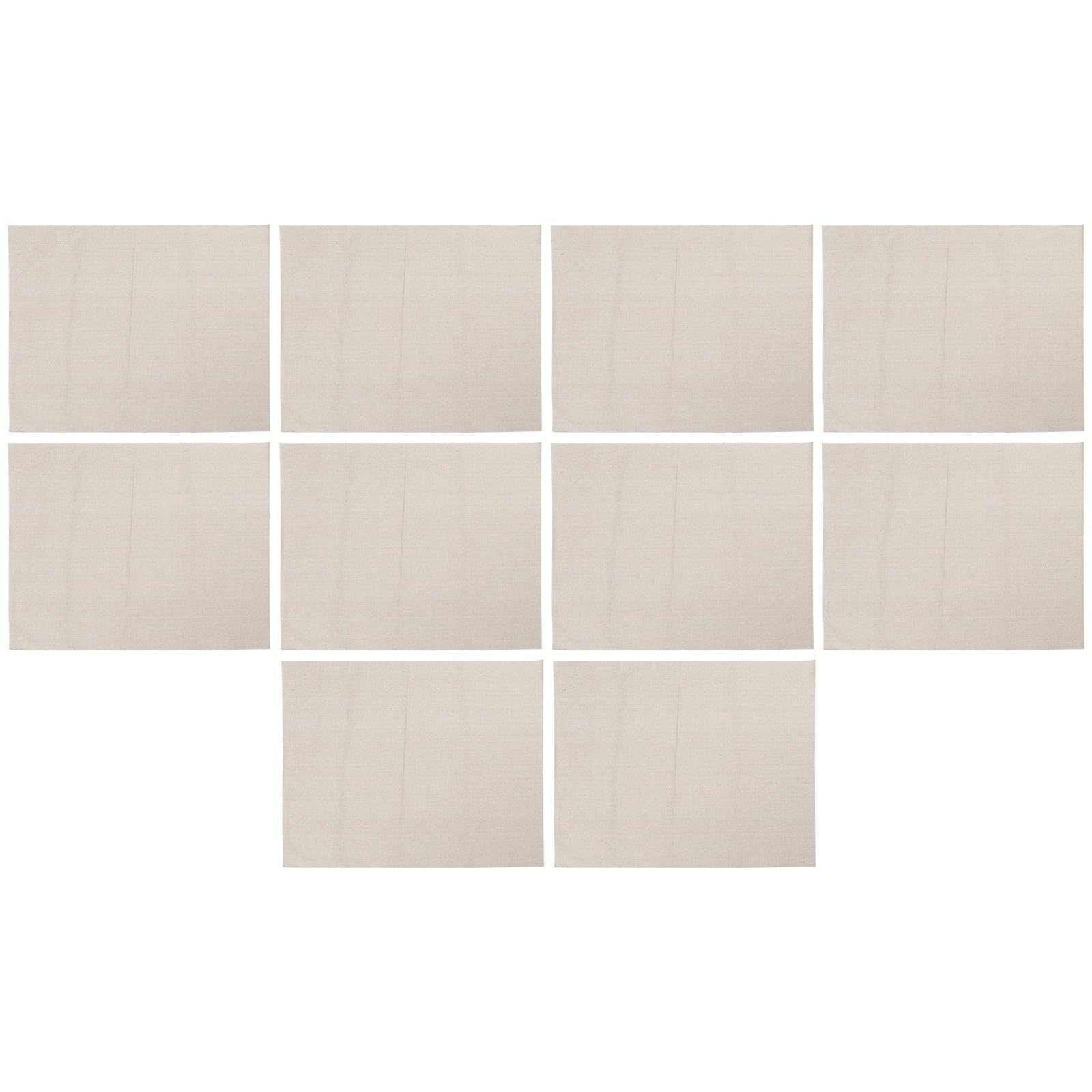 Toile à peindre en coton et lin beige de qualité supérieure - Paquet de 10 feuilles durables