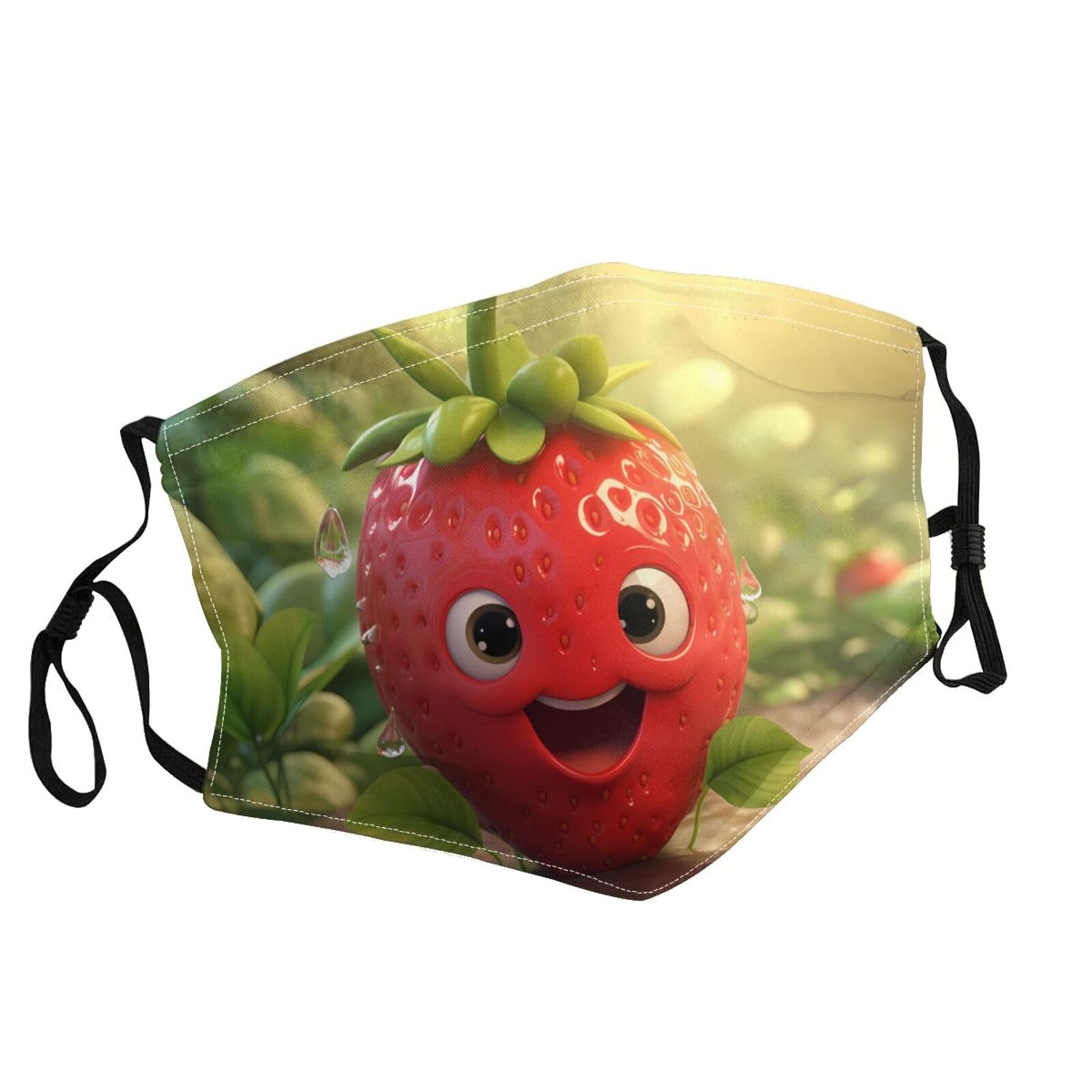 YYHWHJDE Adult Masks Washable 1 Soft breathable Suitable for camping, running, traveling daily use Cute strawberry Picture