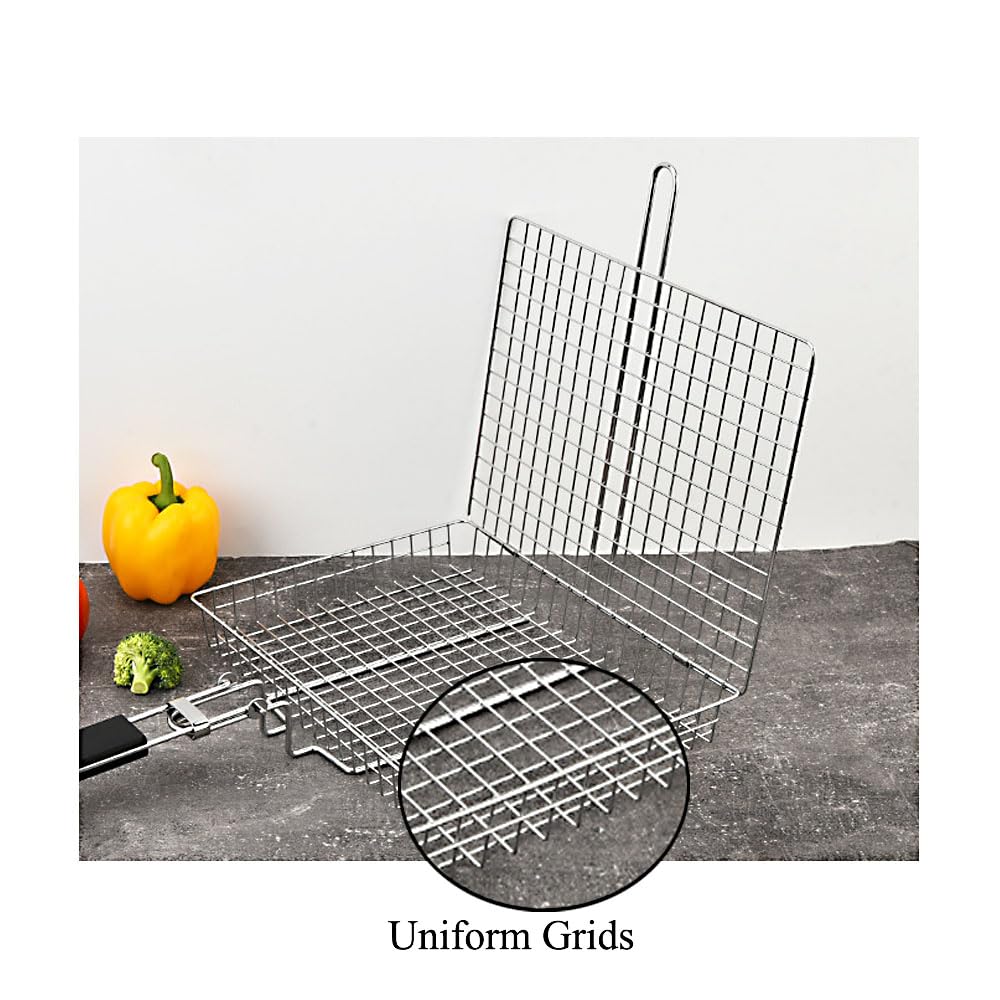 BBQ Grilling Basket, Portable Folding Barbecue Basket - Image 3