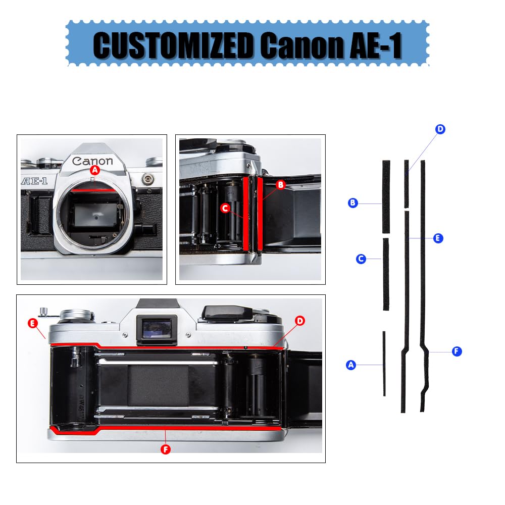 Canon AE-1 カメラ　付属品セット Amazon | DBZZ 交換用遮光スポンジ, カット済み Canon AE-1用 | Canon