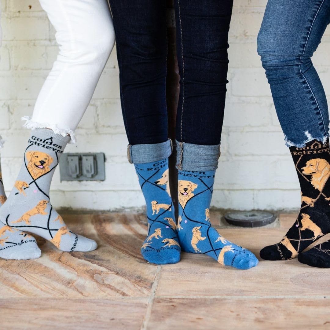 WHD Golden Retriever Crew Socks for Women & Men | Gift for Dog Lovers, Cute Pet Socks - Image 5