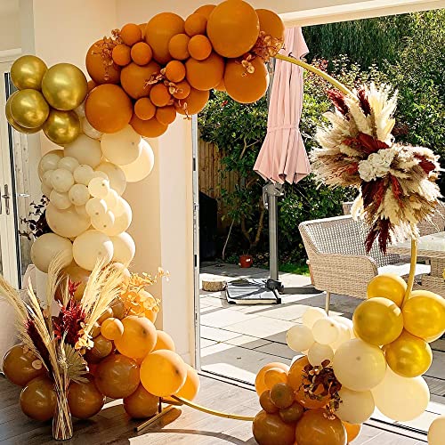 ThanksGiving Balloons Garland Kit for Autumn Party Decorations,Lemon Yellow Apricot Khaki Balloons with Maple Leaves Foil Balloons for Baby Shower Birthday Fall Party Decorations by D-BUPU - Image 3