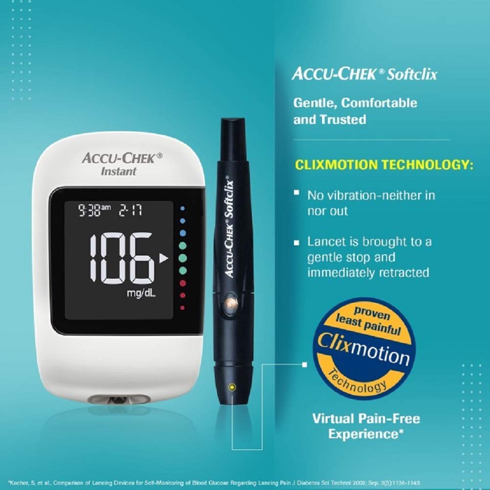 AccuChek Instant Blood Glucose Monitoring System With instant Strips