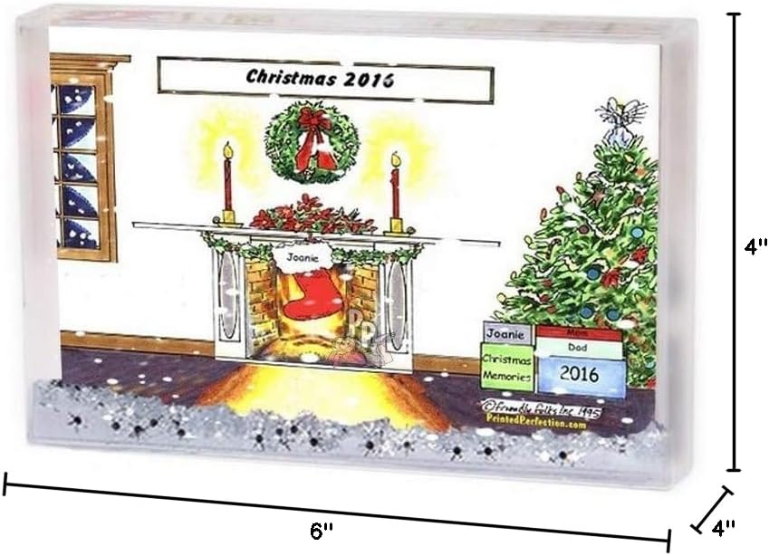 PrintedPerfection.com Personalized Christmas Stocking - 1 Snow Globe Frame Gift