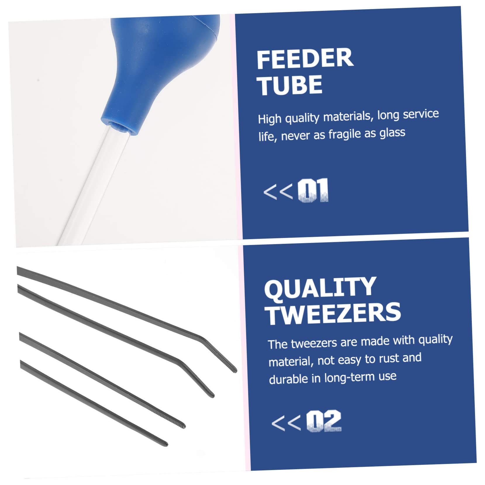 Happyyami 2sätze Aquarium Reinigungs Und Futterset Teiliges Edelstahl-Werkzeug Für Präzise Fischfütterung Und Effektive Aquarienpflege