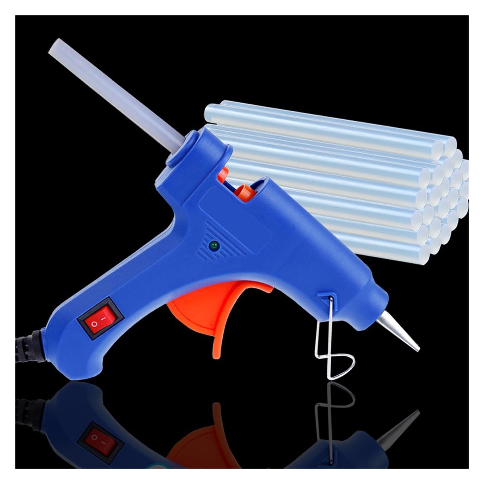 Pistola For Colla A Caldo Da 20 W Con Stick Di Trasparente 7 Mm Mini US/EU Strumento Riparazione For A Temperatura Elettrica Calore Speciale Sti Riscaldamento Rapido(Set 5)
