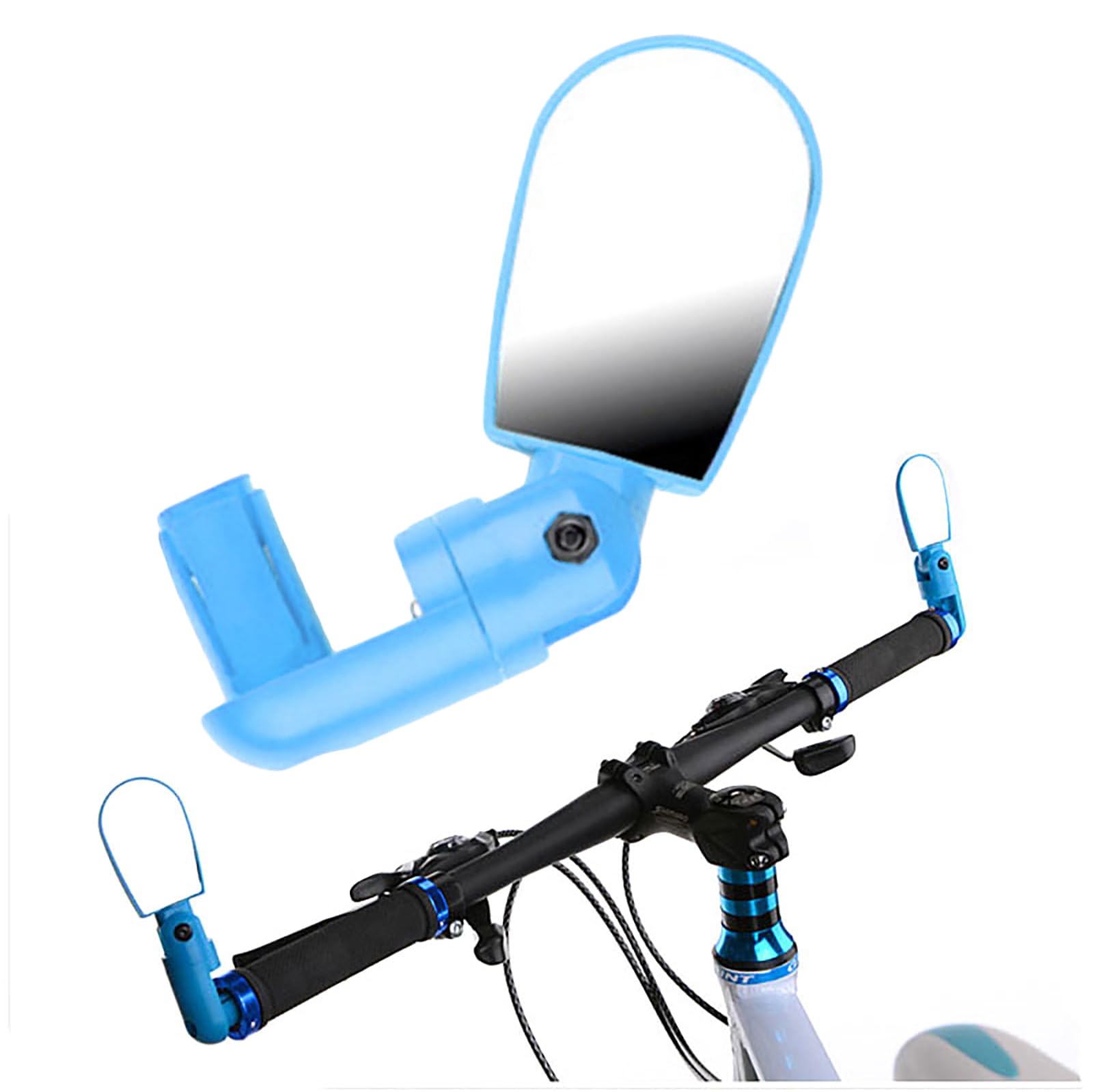 Bicycle Rear View Mirrors EOHMAK 2 PCS Bike Mirror 360°Rotating Bar End Mirror Handlebars Wider View Rearview Mirror for Scooter Road Mountain Bikes (