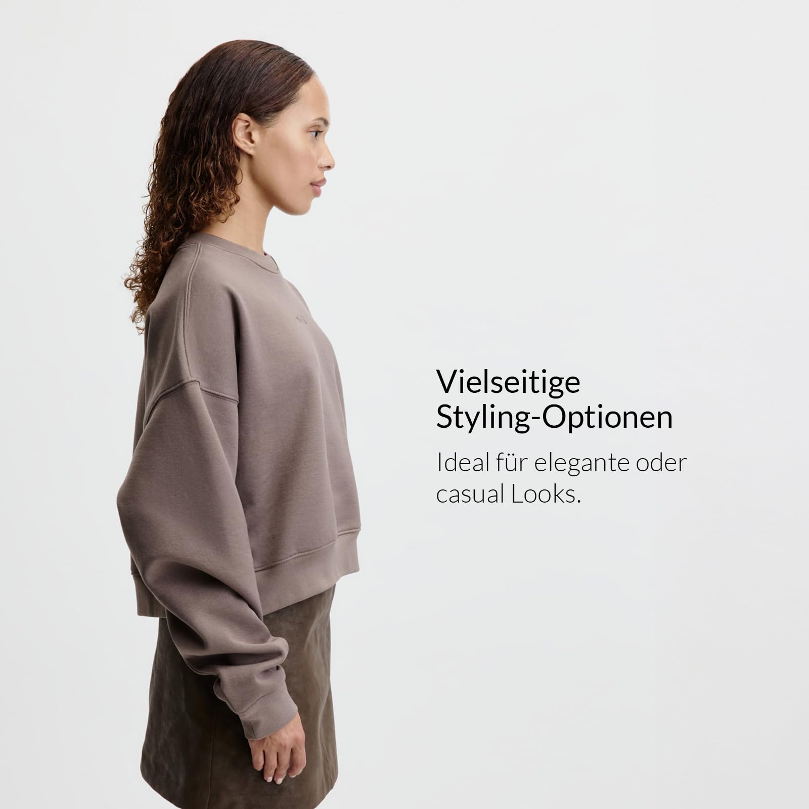 LeGer Antonietta Sweater - Cropped Pullover Damen - lockere Passform - Sweatshirt aus Baumwolle - Mode für Damen - by Lena Gercke - Gr. 34-44