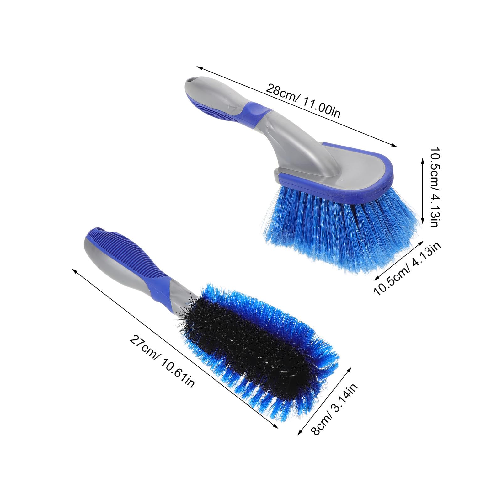 Healvian Lot de 2 brosses de Lavage pour pneus de véhicule - Brosse de Nettoyage pour Jantes et Roues - Outil de Nettoyage pour Jantes et Roues