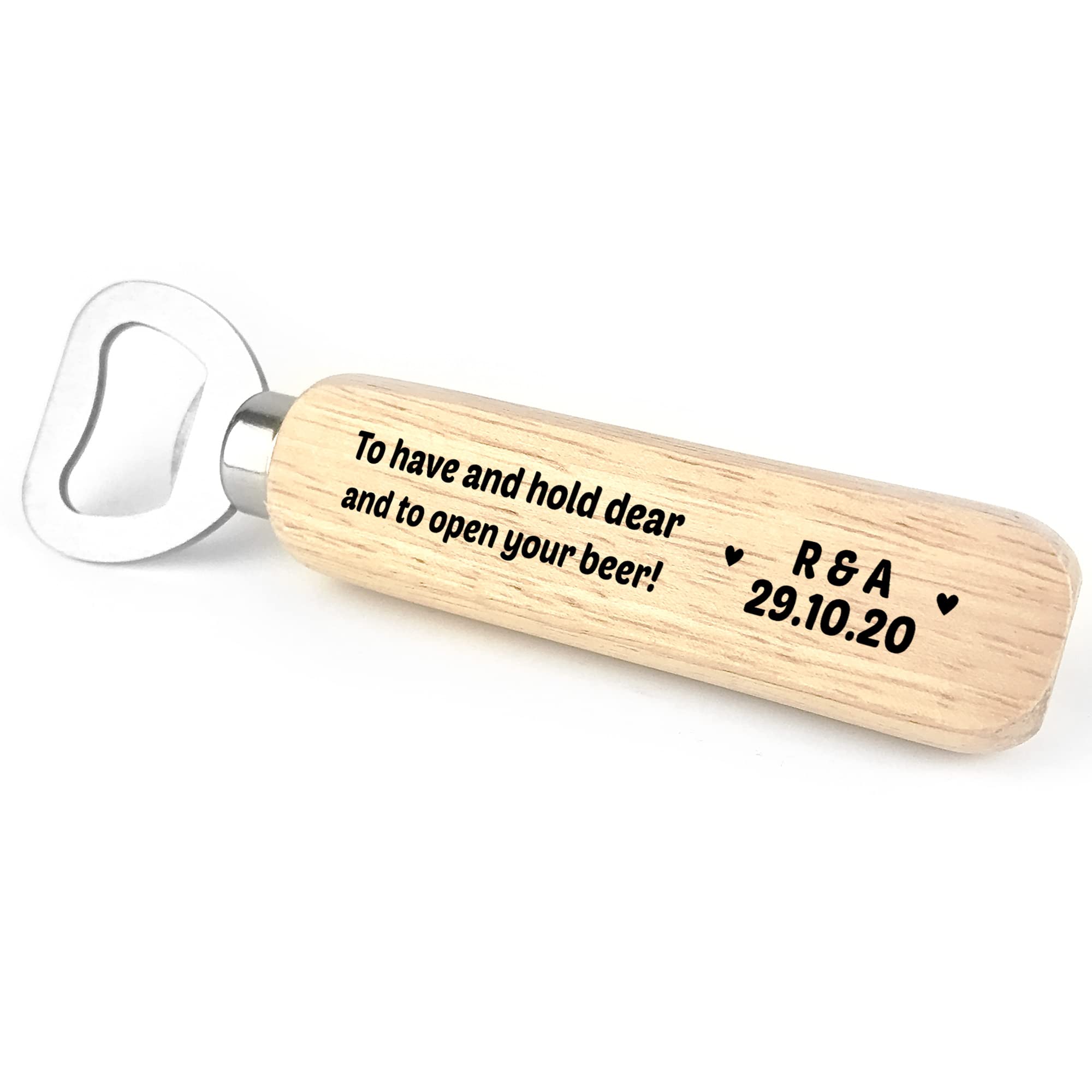 Wedding Favours for Friends Personalised Wooden Bottle Opener Wedding Decoration