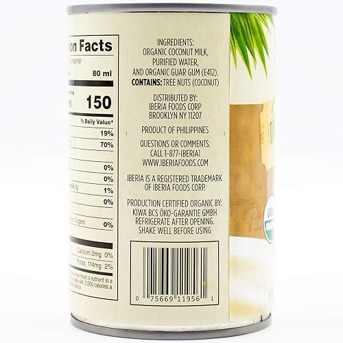 Miniatura 3 de Iberia Leche de coco orgánica, 13.5 onzas líquidas (paquete de 12)
