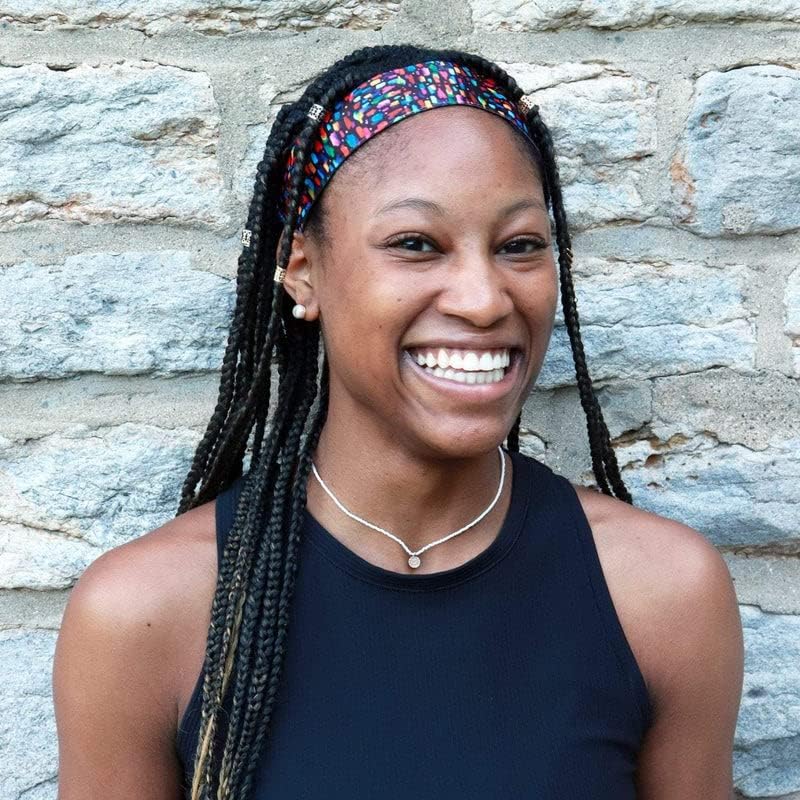 Sweaty Bands Womens Girls Headband - Non-Slip Velvet-Lined Fitness Hairband - Confetti 1.5-Inch - Image 8