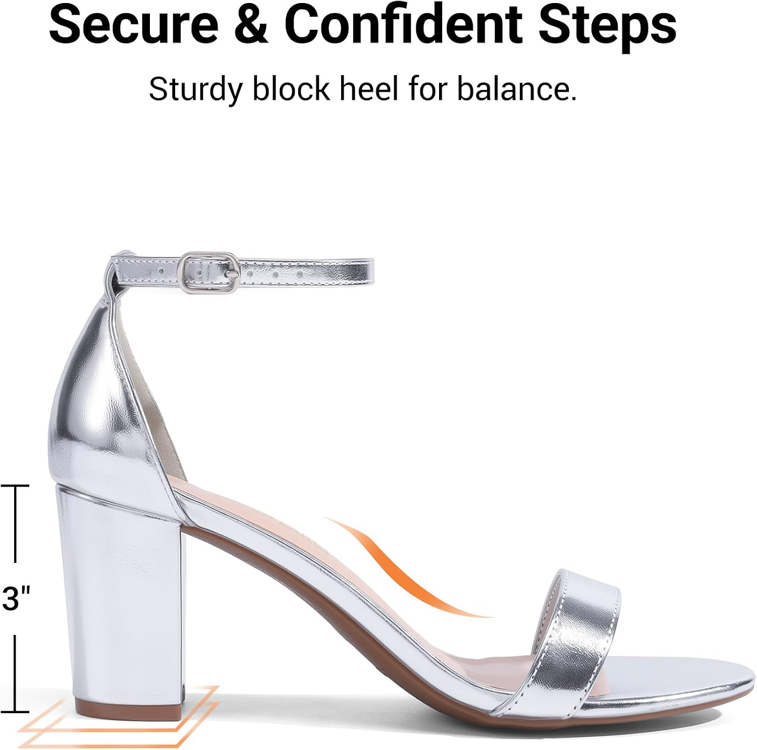 DREAM PAIRS Women's Chunky Block Heel Sandals, Open Toe Ankle Strap Dress Shoes, Comfortable Wedding Guest Heels for Party, Prom and Formal Events thumbnail