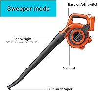 Vista 2 de Barredora/Aspiradora de iones de litio de 40V Black and Decker, Sin, Negro