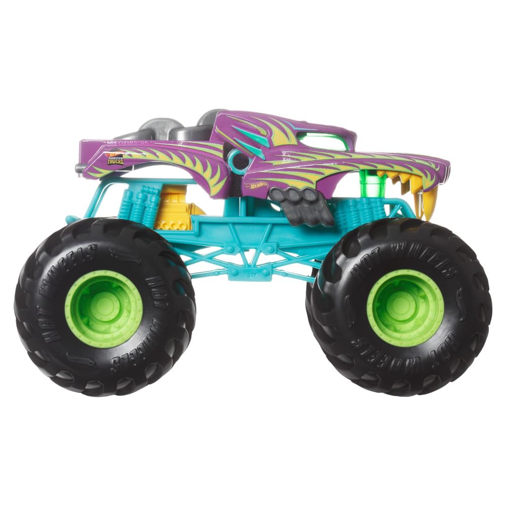 Hotwheels Hot Wheels Monster Trucks Oversized Hotweiler 1:24 Scale, Red, 7.48 inches - Image 3