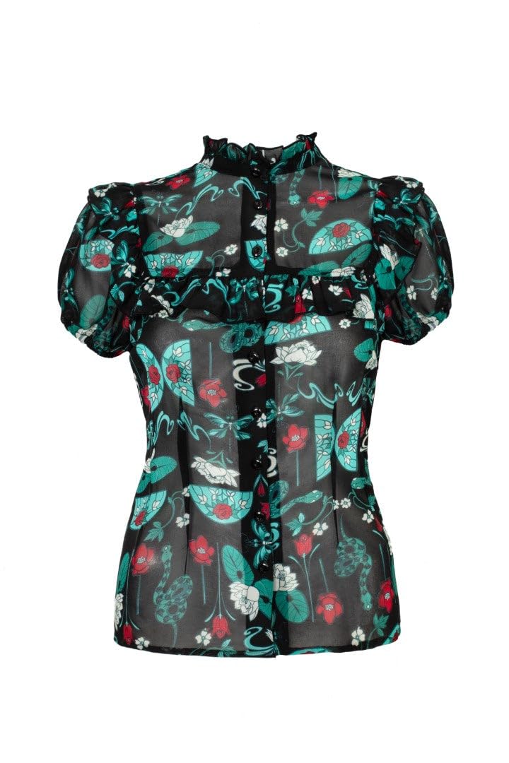 Hell Bunny Medea Blouse Blk