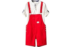Men's Y2K Fancy Color Bib Overalls Shorts