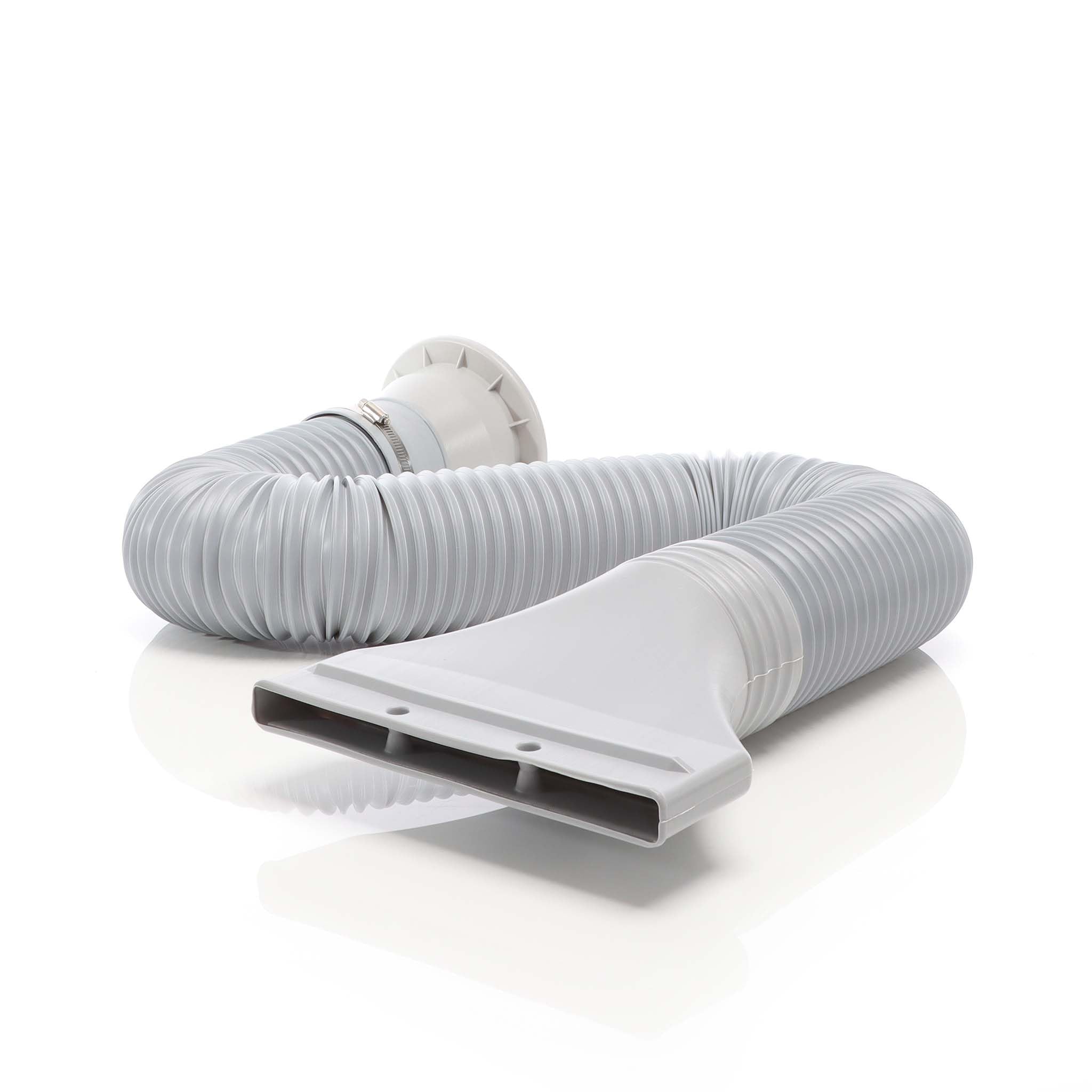 Wiltec Tubo di scarico condensa condizionatore, tubo flessibile con lunghezza regolabile 0,7-1,7 m, diametro 116mm, anche per cappe e asciugatrici