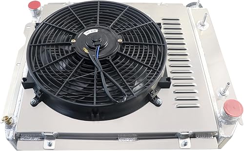 Miniatura 9 de Radiador de 4 hileras, cubierta + ventilador de 14 pulgadas, kit de relé compatible con Jeep Wrangler TJ YJ Chevy GM V8 1987-2006 88 89 90 91 92 93