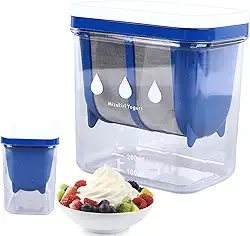 Coador de iogurte grego, 200 ml, máquina de iogurte caseiro de grande capacidade com saco de malha fina para sopa, suco de frutas, café, leite de soja