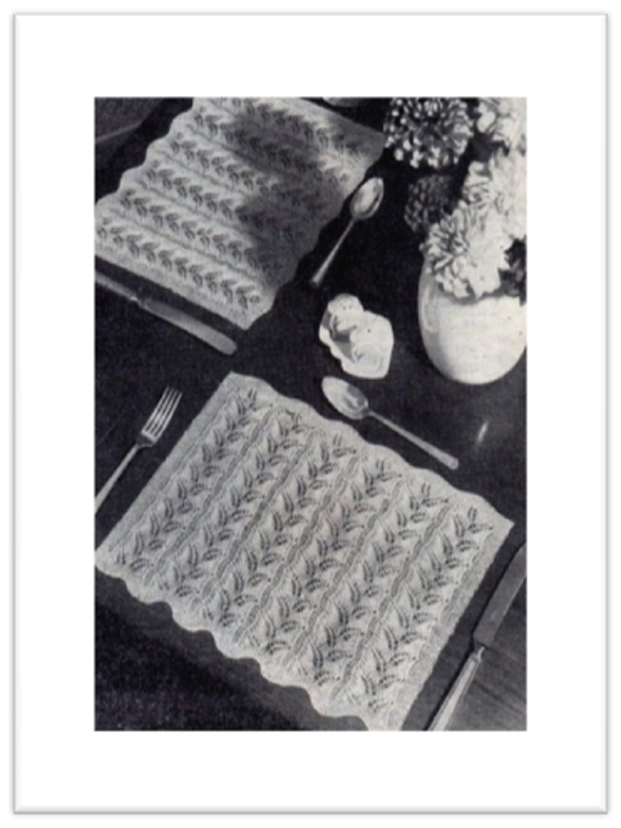 Free Knitting Placemat Pattern