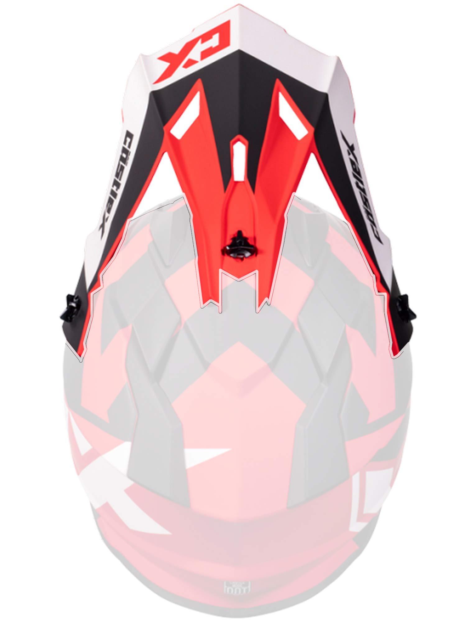 Castle Mode MX Youth Helmet Replacement Visor/Peak Flow Matte Red