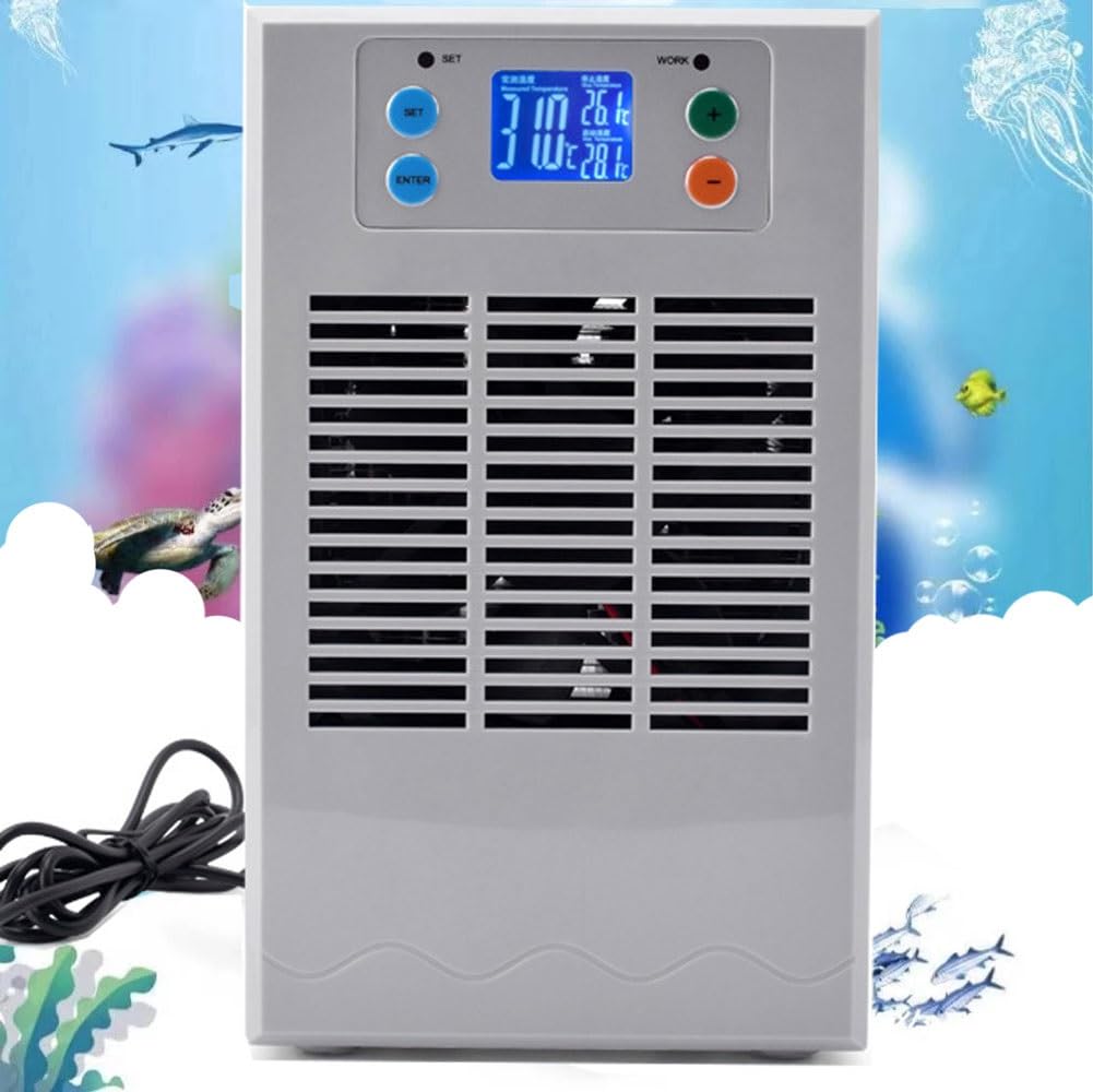 Enfriador de agua for acuario de 20 litros, 70 W/100 W, accesorios for acuario con pantalla LCD y control de temperatura, for peces, camarones, tanques marinos, venta al por menor, medusas plantadas (
