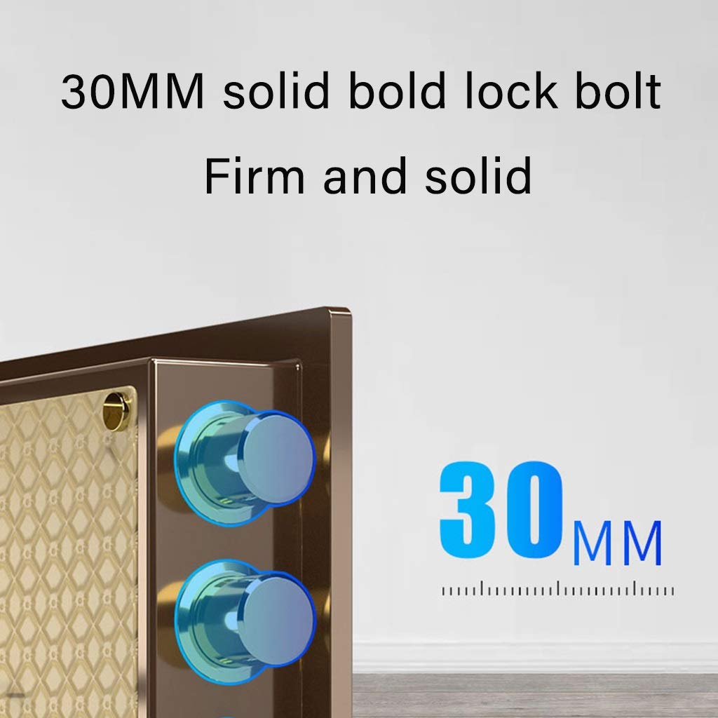 Cajas Fuertes Contraseña Antirrobo a Domicilio Seguro, Pequeña Caja de Seguridad Digital para Almacenar Documentos, Datos Informáticos, Certificados Gabinete De Seguridad (Color : Gold, Size : 25)