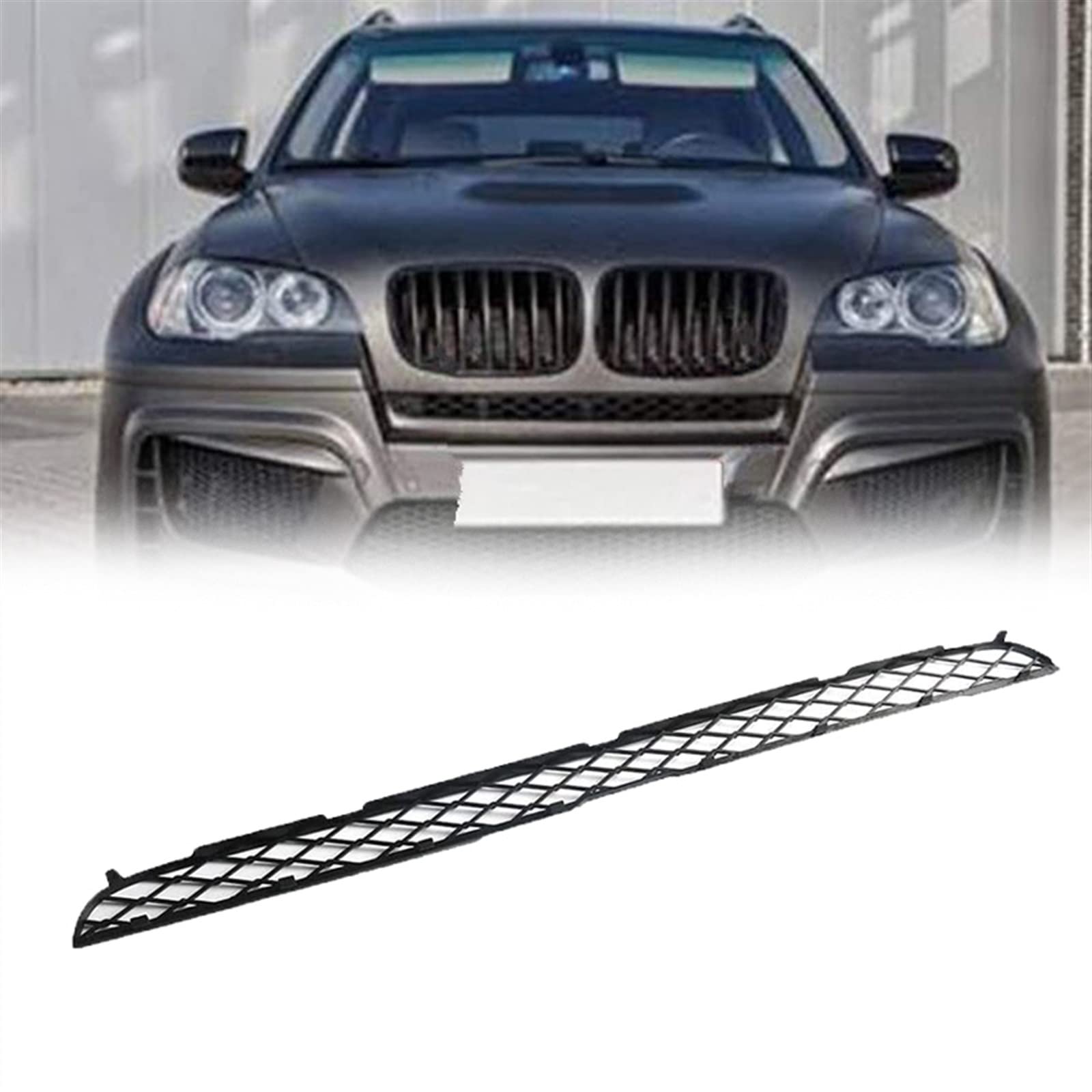 Rejilla superior central de parachoques delantero para coche BMW X5 E70 y X6 E71 8