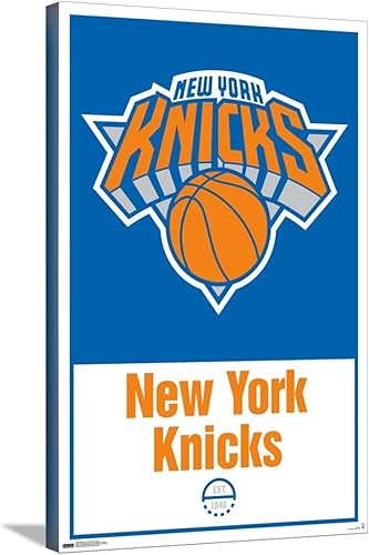 Miniatura 5 de Trends International NBA New York Knicks - Póster de pared con logotipo 21, 14.72 x 22.37 pulgadas, lienzo estirado