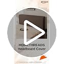 Image of HOMETHREADS Stretchable Lycra /Velvet Headboard Cover | Soft, Dust-Proof & Wrinkle-Resistant Bed Back Protector | Fits Leather, Wooden & Fabric Bedsides | for 6ft to 6.5ft Beds | (Brown, 175x65cm)