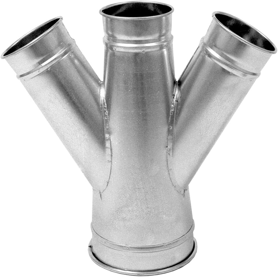 Nordfab Ducting 3226-1608-212030 QF Double Branch 30 Degree 16-8-12-3, 16" Dia, SS 304