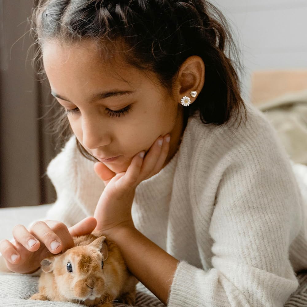 Madison Tyler 9 Pairs Easter Earring Set | Cute Bunny Dangle Earrings | Pearl Stud Earrings | Easter Carrot Bird Heart Earrings | Rabbit Earrings for Women | Holiday Earrings for Women Jewelry Gift - Image 4