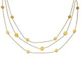 Real Gold Plated 3 Layer Necklace