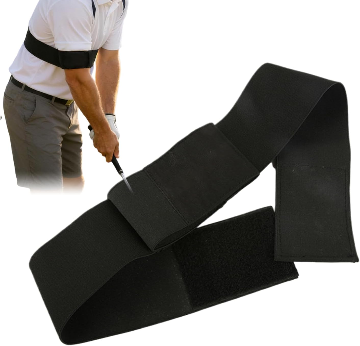 – Golf Swing Trainer | Adjustable Nylon Elastic Accessories - Golf Swing Band Sports Equipment,for Men Women Boys Beginners Golfers Indoor Outdoor Driving Club Sports Practice
