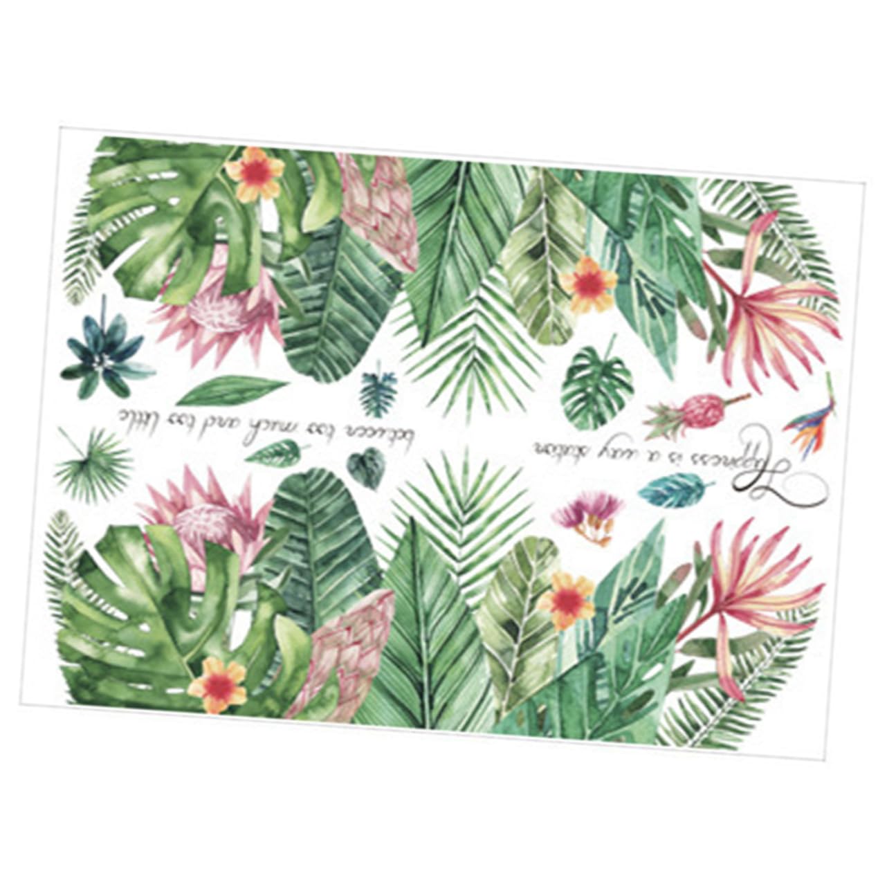 SOIMISS 4stücke Flower Wall Stickers Selbstklebende Wandtattoos Mit Tropischen Blättern Für Schlafzimmer Und Leicht Anzubringen Abnehmbar Dekorative Blumenaufkleber