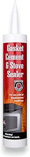 Meeco's Red Devil 110C Black Gasket Cement & Stove Sealer - High-Temperature Adhesive for Replacement Gaskets (10.3 fl oz Cartridge) - Made in The USA