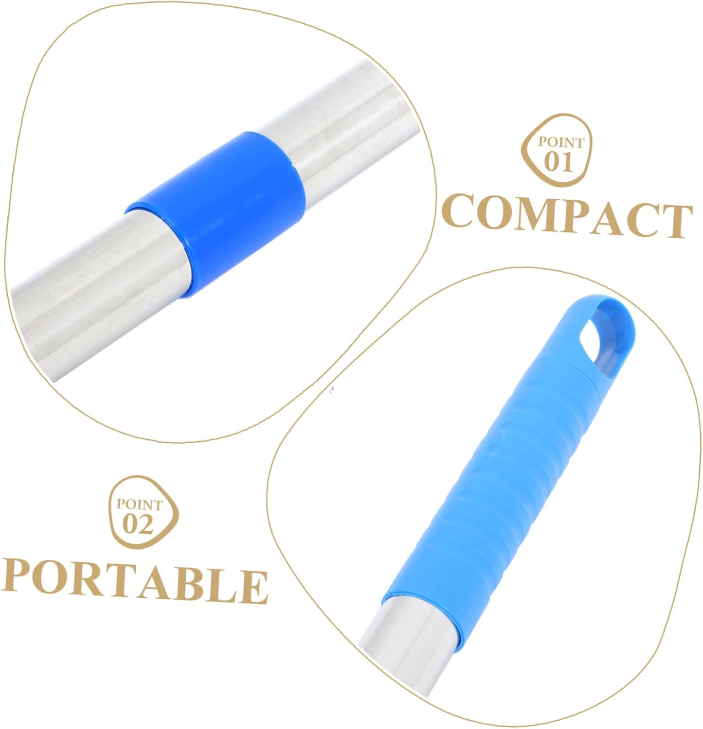 Gadpiparty 5sets Extension Pole Brush Extension Telescopic Rod Paint Roller Brush Pole Retractable for High Wall and Ceiling