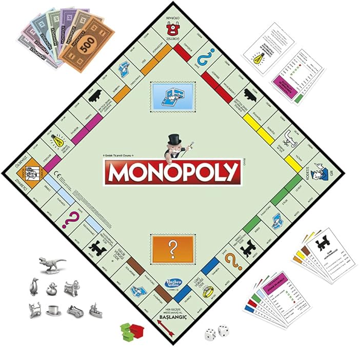 Monopoly, Jeu de Plateau Familial, Jeu de Société Classique, 2 à 6 Joueurs, À Partir de 8 Ans