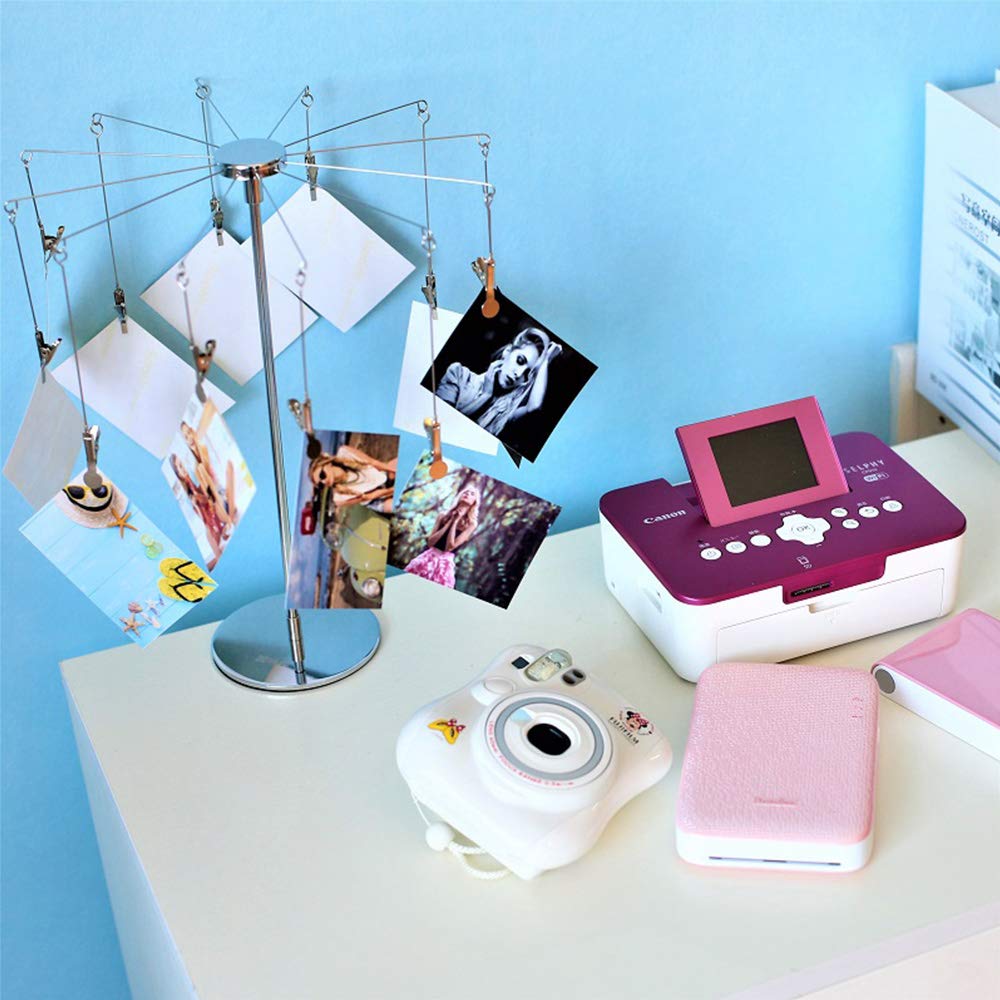 Desktop Fotohalter mit Clips Postkarte Geschenk Karte Bild Display Ständer Dekor Foto Baum für Tisch Karussell Romantisches Design plattiertem Draht und 12 Metall