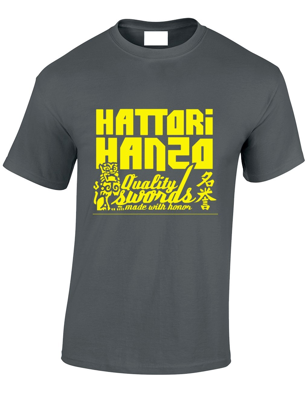 Crown Designs Hattori Hanzo Cool Funky Geek Nerd for Men & Teenagers T-Shirts Tops - Charcoal/Large