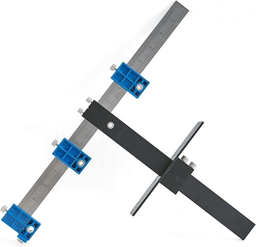 Miniatura 40 de VEVOR Plantilla de hardware de gabinete, plantilla de manija de gabinete de aleación de aluminio con punzón central, herramienta de plantilla