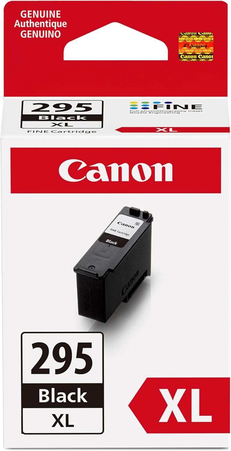Canon PG-295XL Genuine Black Ink Cartridge, Compatible with TR7120, TS6520, TS4320