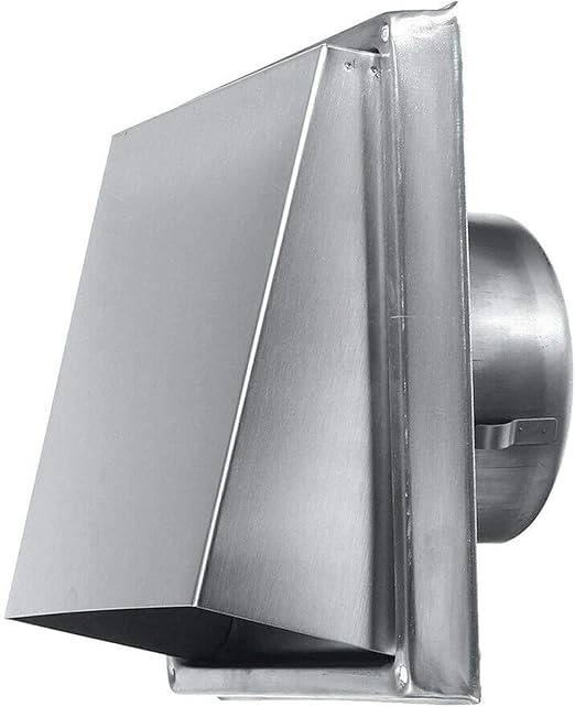 Amazon Ybaymy 通気孔 換気扇フード ステンレス 排気ダクトカバー150mm エアフィルター ダクトグリル 排気口 通気口 通気孔 カバー 換気システム 角型フード ウエザーカバー 防虫 設置が簡単 ステンレス鋼 換気口