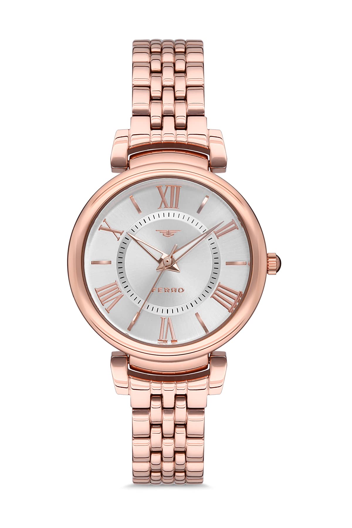 Ferro Stainless Steel Analog Silver Dial Womens Watch-F21065A-1113-C, Band_Gold (B09RWL5PPV) Amazon Price History, Amazon Price Tracker