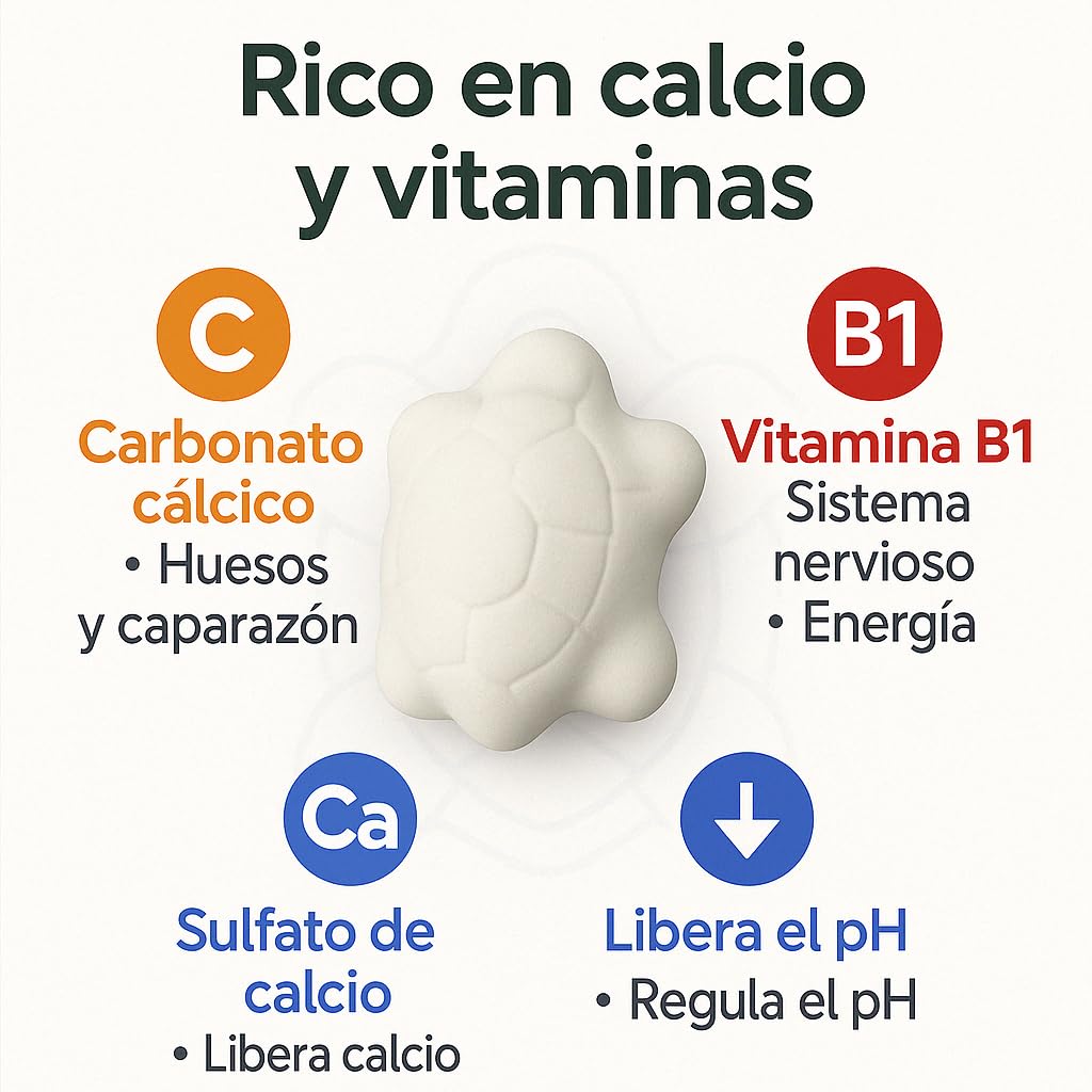 Moly Lot de 30 Blocs de Calcium vitaminé pour Tortues d'eau | Comprimés de carbure de Calcium dissolubles dans l'eau à libération Lente pour Tortues | Renforce la Carapace | Neutralise Le pH de