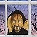 Scary Peeper - Halloween Animated Decoration Prank with Creepy Face, Knocks on Window - Funny Motion Activated Gag Prop for Haunted House
