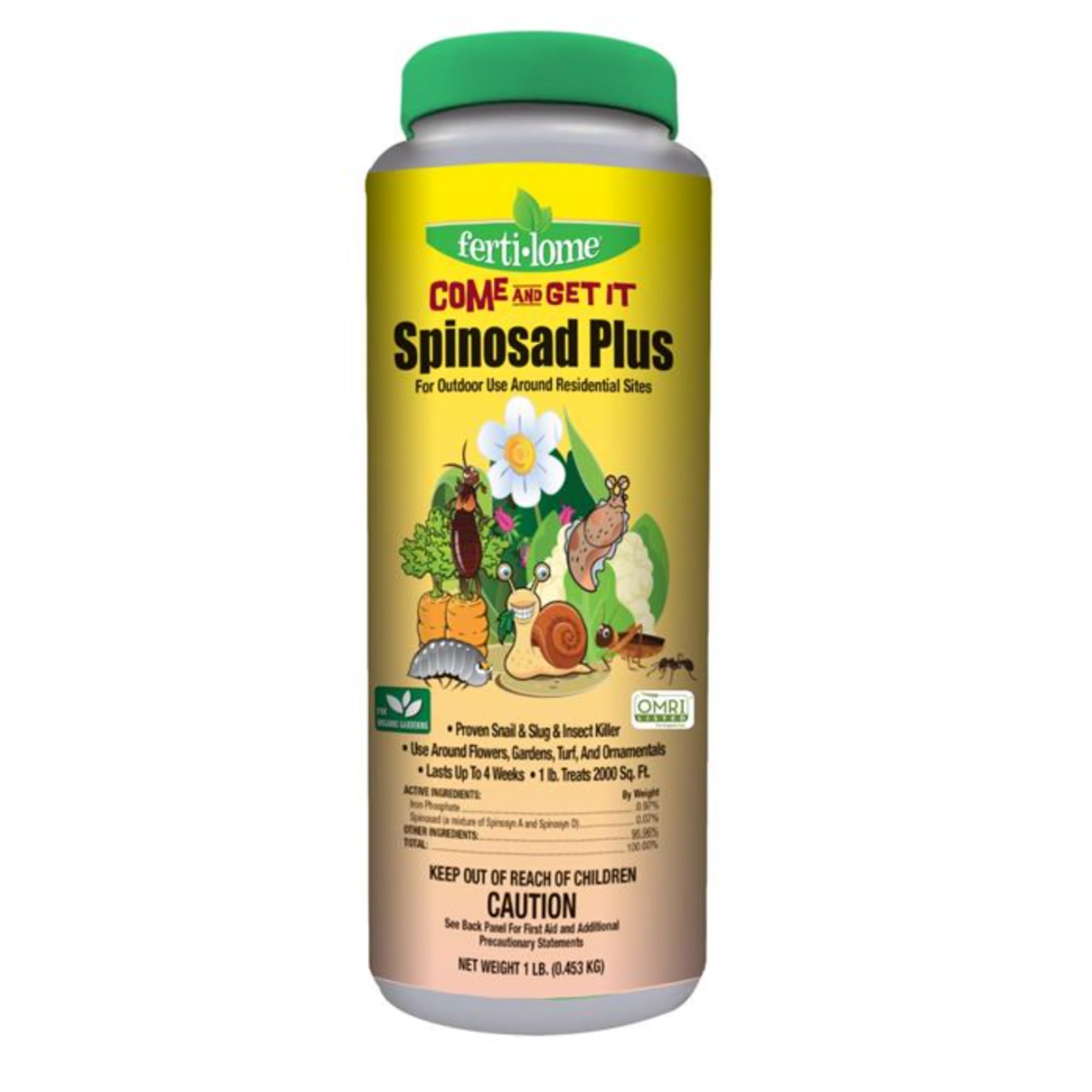 Fertilome (16025) Come and Get It Spinosad Plus, Bug, Slug &amp; Sna, 1 lb