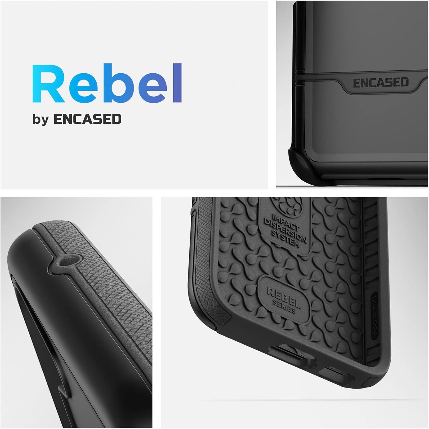 Rebel Case with Belt Pouch for Samsung Galaxy S23 Plus - Protective Phone Case with Holster Clip (2023 Release S23+)