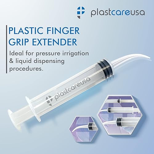 Vista 9 de 50 jeringas de riego de punta curva (12 cc / 0.4 fl oz) – Jeringa desechable para dispensación oral (caja de 50) por PlastCare USA